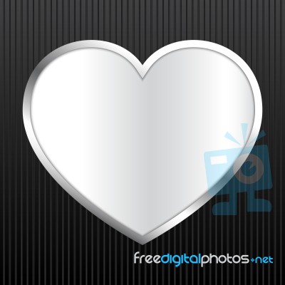 Abstract Metal Texture Background With Love Heart Frame  I Stock Image