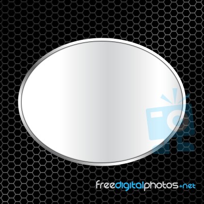 Abstract Metal Texture Background With Oval Frame  Illustr Stock Image