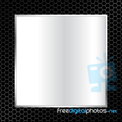 Abstract Metal Texture Background With Square Frame  Illus Stock Image