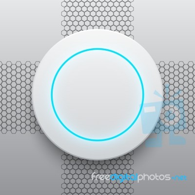 Abstract Modern White Circle Button Technology  Illustrati Stock Image