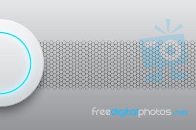 Abstract Modern White Circle Button Technology  Illustrati Stock Image