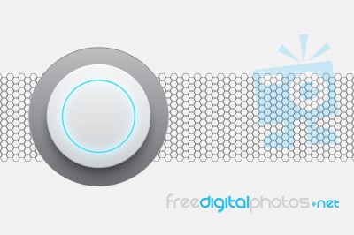 Abstract Modern White Circle Button Technology  Illustrati Stock Image