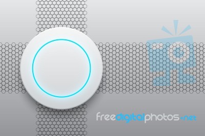 Abstract Modern White Circle Button Technology  Illustrati Stock Image