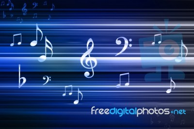 Abstract Music Notes Design For Music Background Use Stock Image