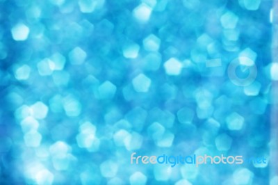 Abstract Of Blue Bokeh Background Stock Photo