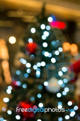 Christmas Tree Light Bokeh Stock Photo