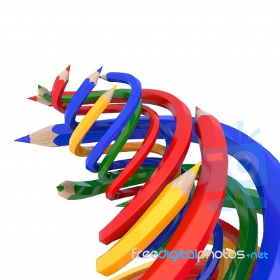 Abstract Of Color Pencil Stock Image