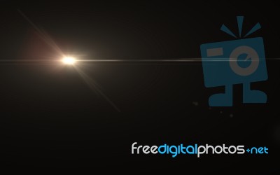 Abstract Of Lighting Digital Lens Flare In Dark Background Stock Image