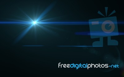 Abstract Of Lighting Digital Lens Flare In Dark Background Stock Image