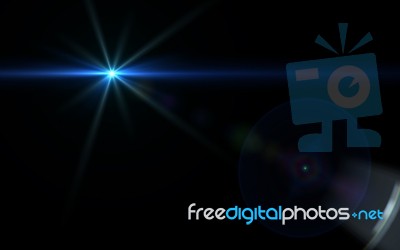 Abstract Of Lighting Digital Lens Flare In Dark Background Stock Image