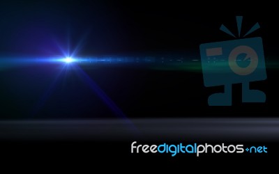 Abstract Of Lighting Digital Lens Flare In Dark Background Stock Image