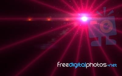 Abstract Of Lighting Digital Lens Flare In Dark Background Stock Image