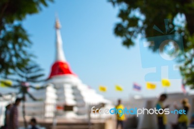 Abstract Photo Blurred Of Pagoda Stock Photo