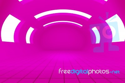 Abstract Pink Empty Room Stock Image