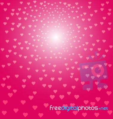 Abstract Pink Hearts Background Stock Image