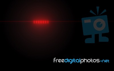 Abstract Red Dot And Digital Flare Light On Black Background Stock Image