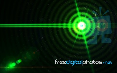 Abstract Red Lens Flare Light On Black Background Stock Image