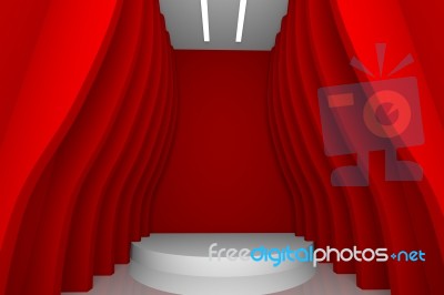 Abstract Red Wall Stock Image