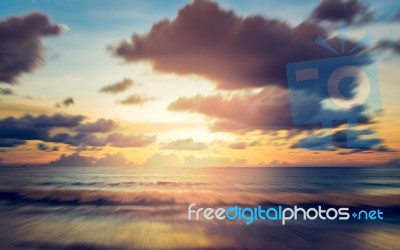 Abstract Seascape With Blurred Zoom Motion Background Stock Photo