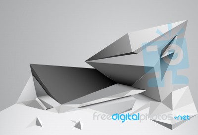 Abstract Shape Low Poly Stock Image