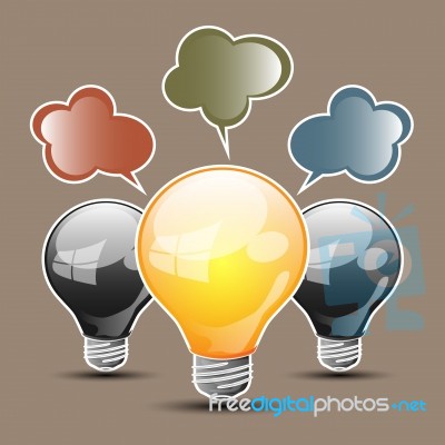 Abstract Shape Of A Light Bulb Stock Image