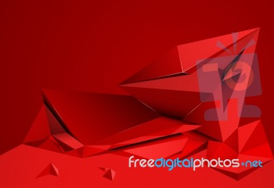 Abstract Shape Red Color Stock Image