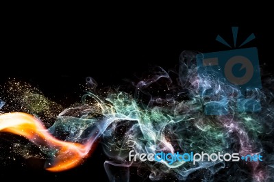 Abstract Smoke Isolated Stock Photo