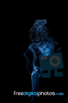 Abstract Smoke Isolated On Black Background Stock Photo