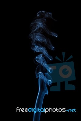 Abstract Smoke Isolated On Black Background Stock Photo