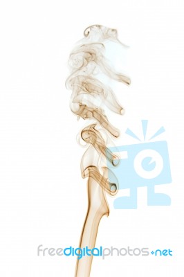 Abstract Smoke Isolated On White Background Stock Photo