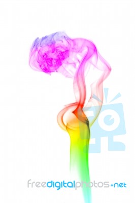 Abstract Smoke Isolated On White Background Stock Photo