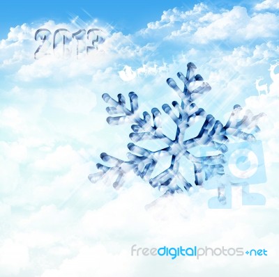 Abstract Snowflake Christmas Stock Image