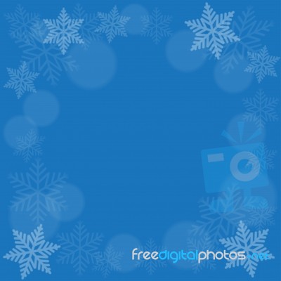 Abstract Snowflake On Blue Background Stock Image