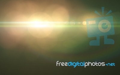 Abstract Spacescape, Speed Of Light And Lens Flare.big Lens Flare With Star Effects.spread Abstract Digital Lens Flare Light And Colorful Light Stock Image