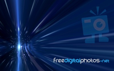 Abstract Speed Lens Flare And Ray Light On Black Background Stock Image