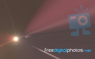 Abstract Speed Lens Flare  On Black Background Stock Image