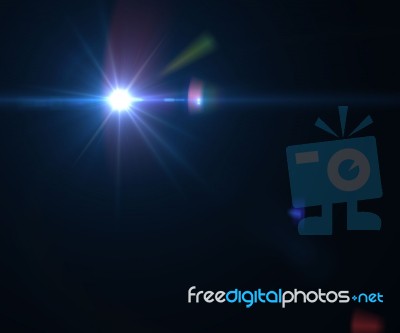 Abstract Sun Burst And Digital Lens Flare Foreground Alpha Channel Stock Image