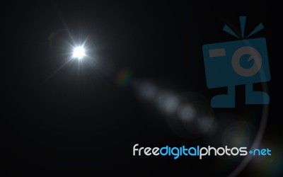 Abstract Sun Burst With Digital Lens Flare Background Stock Image