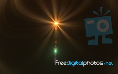 Abstract Sun Burst With Digital Lens Flare Background Stock Image