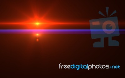 Abstract Sun Burst With Digital Lens Flare Background Stock Image