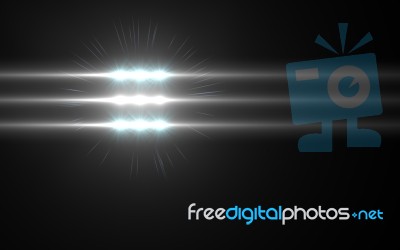 Abstract Sun Burst With Digital Lens Flare Background.abstract Digital Lens Flares Special Lighting Effects On Black Background Stock Image