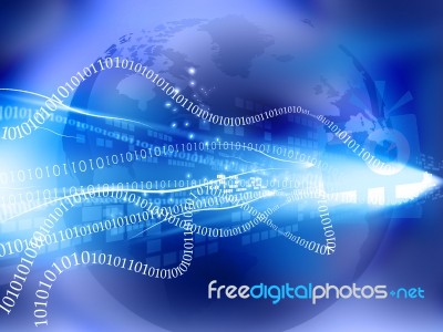 Abstract Tech Background With Globe Stock Image