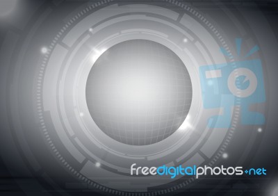 Abstract Technology Circles  Background Stock Image