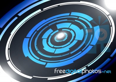 Abstract Technology Circles  Background Stock Image