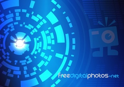 Abstract Technology Circles  Background Stock Image