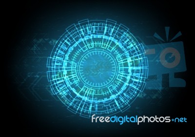 Abstract Technology Digital Circle Background  Illustratio Stock Image