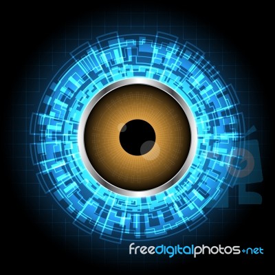 Abstract Technology Digital Circle Eye  Illustration Backg Stock Image