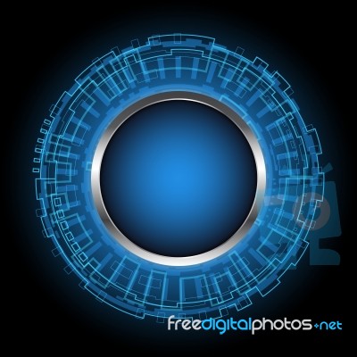 Abstract Technology Digital Circle With Button  Illustrati Stock Image