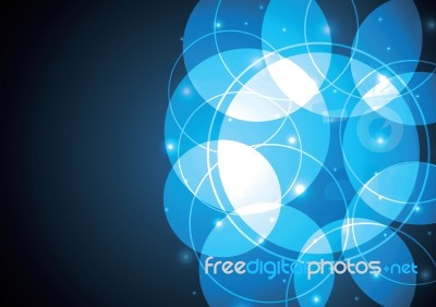 Abstract Technology Geometric Circle Background Stock Image