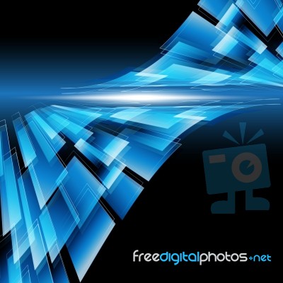 Abstract Technology Rectangle Line With Light  Illustratio Stock Image